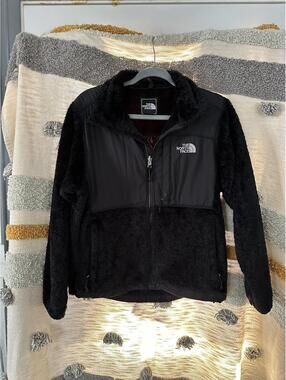 The North Face Plush Fleece Zip Up Jacket - Black - Women's Small